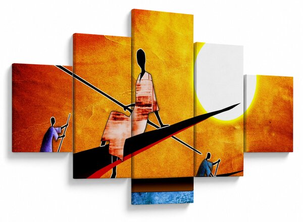 Obraz dobové starověké malby (125x70 cm)