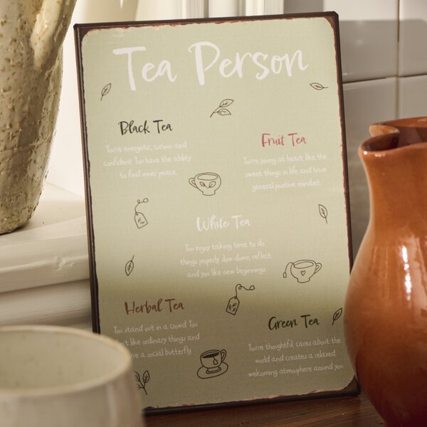 Plechová cedule Tea Person