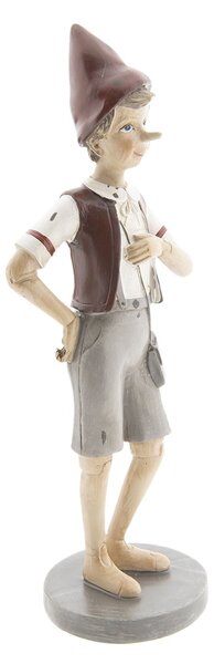 Dekorace stojící Pinocchio s kabelou - 11*9*30 cm - Clayre & Eef