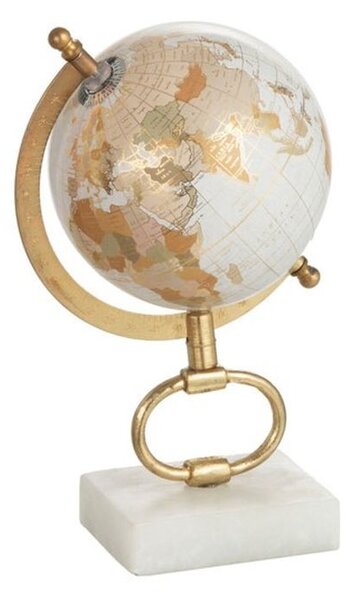 Glóbus na kovové zlaté noze Marble small - ∅15*27 cm - J-Line by Jolipa