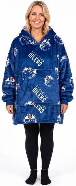 Mikinová televizní deka NHL Edmonton Oilers - vel. S