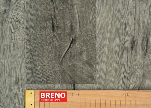 Breno PVC MAXIMA EKO Hunter Oak 094 (638-12) – šedé dřevo, šíře 400 cm