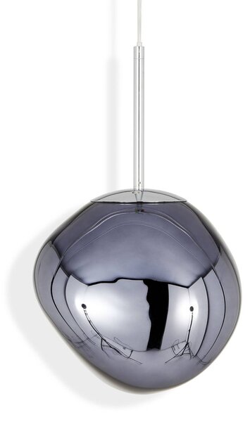 Tom Dixon LED závěsné světlo Melt Mini, Ø 28 cm, kouřová, stmívatelný, Hliník / šedá / zinek, Obývací pokoj / jídelna, Plast, Design