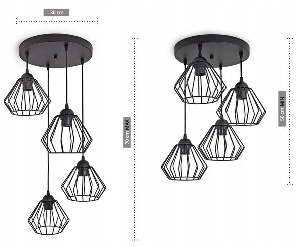 ZÁVĚSNÉ STROPNÍ SVÍTIDLO LUSTR BRILIANT LED 724-E4
