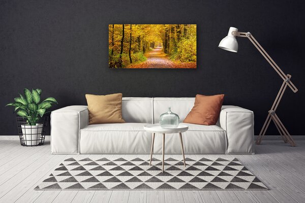 Obraz na plátně Les Rostlina Cestička Příroda 125x50 cm