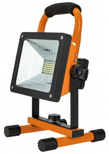 Akumulátorový LED reflektor / halogen se stojanem, neutrální bílá + 3 baterie