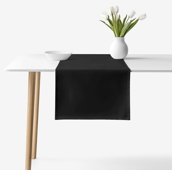 Goldea běhoun na stůl 100% bavlněné plátno - černý 50x160 cm
