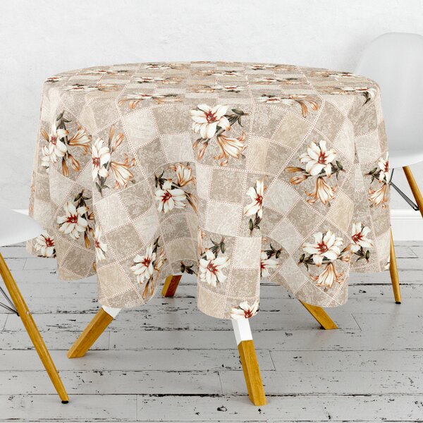 Ubrus PVC kulatý DE-118A – Liliová elegance (různé velikosti)