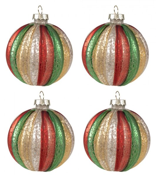 Barevná vánoční ozdoba Kay sada 4 ks – 8x8 cm