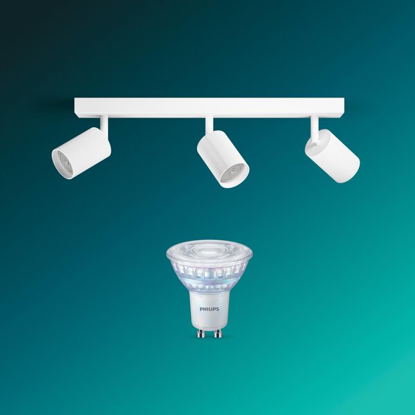 Wyatt LED bodové svítidlo 3×5W, AC 220–240, bílá