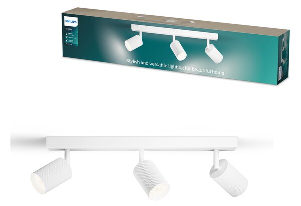 Wyatt LED bodové svítidlo 3×5W, AC 220–240, bílá