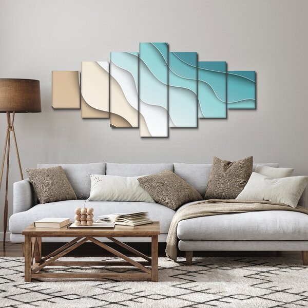 Abstraktní obraz mořského pobřeží (210x100 cm)