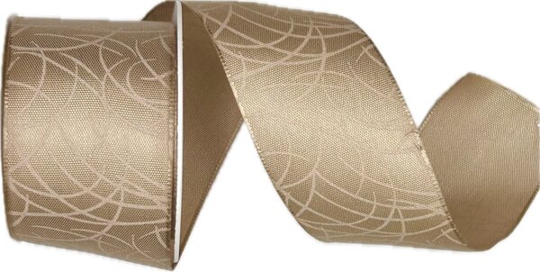 Stuha taftová SISI CHAMPAGNER BEIGE béžová 40mm x 2m (14,-Kč/m)