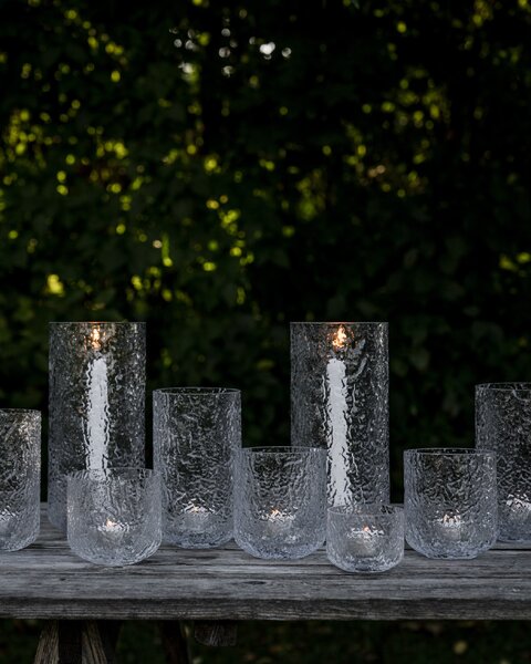 ERNST Skleněný svícen Pattern Candleholder - 25 cm EF497