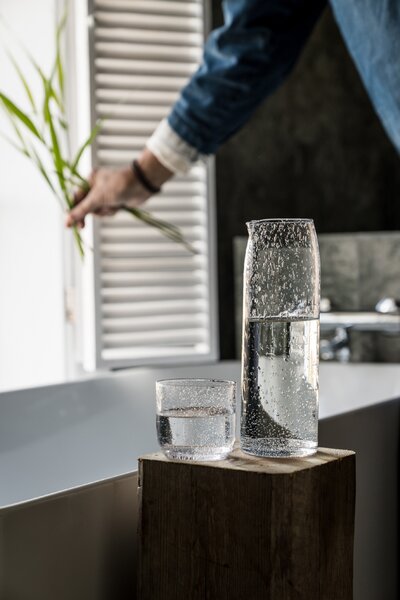 Skleněná karafa Bubble ERNST - 1 l EF498