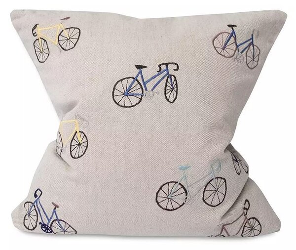 Vyšívaný povlak na polštář Bicycles 50x50 cm Fine Little Day