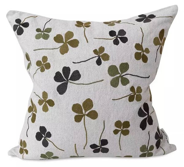 Vyšívaný povlak na polštář Clover Green 50x50 cm Fine Little Day