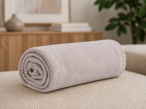 Fleecová deka FLEORA, šedofialová Rozměr: 150 x 200 cm