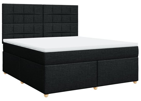 Box spring postel s matrací černá 180x200 cm textil 3291361