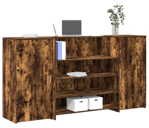 Recepční stůl kouřový dub 200x50x103,5 cm kompozitní dřevo 3324182