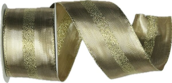 Stuha lurexová LONDON zlatá 40mm x 2m (14,-Kč/m)