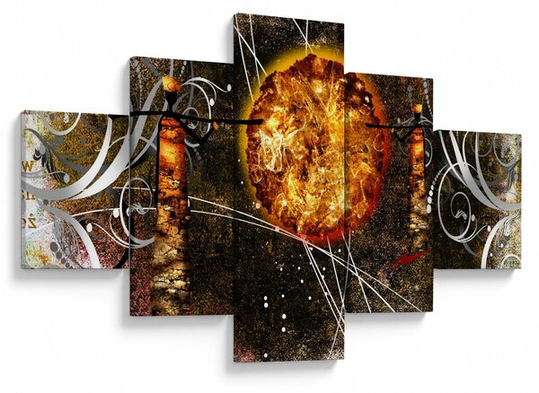 Obraz starověké dobové malby (125x70 cm)