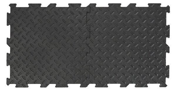 Gumová dlaždice ALFA 30 x 30 cm, černá MHEU5100330