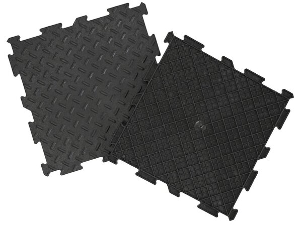Gumová dlaždice ALFA 30 x 30 cm, černá MHEU5100330