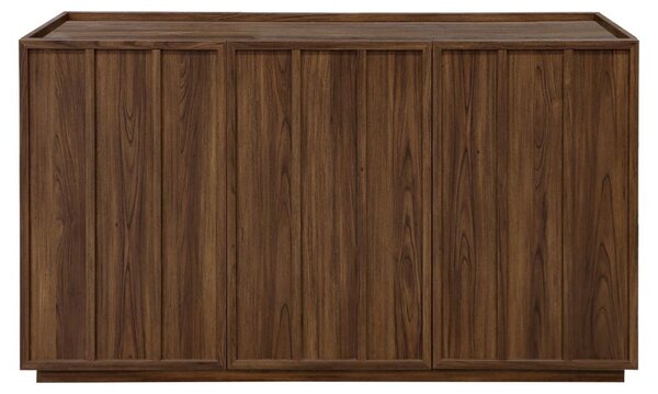 CALICOSY – Komoda se 3 dvířky, Imitace ořech, šířka 140 cm – ABEL