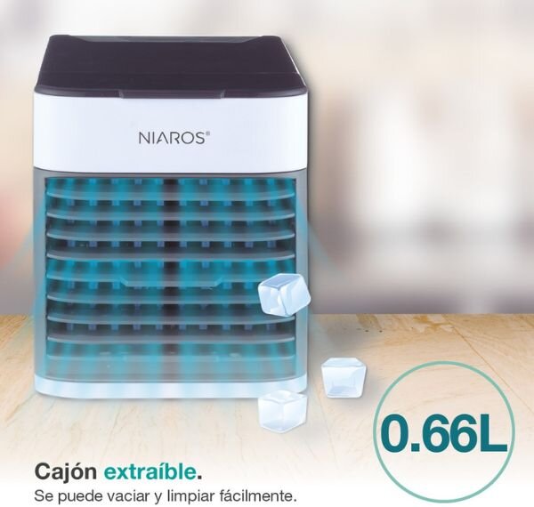 Stolní ochlazovač vzduchu Beteni, RGB, USB, 5W, 3 rychlosti, 660ml, 3 roky záruka