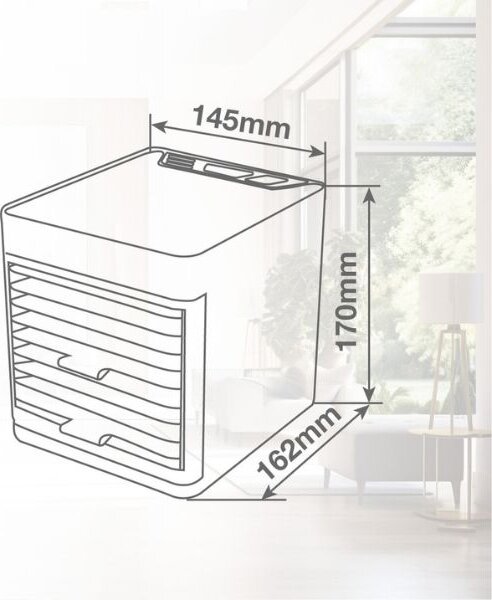 Stolní ochlazovač vzduchu Beteni, RGB, USB, 5W, 3 rychlosti, 660ml, 3 roky záruka
