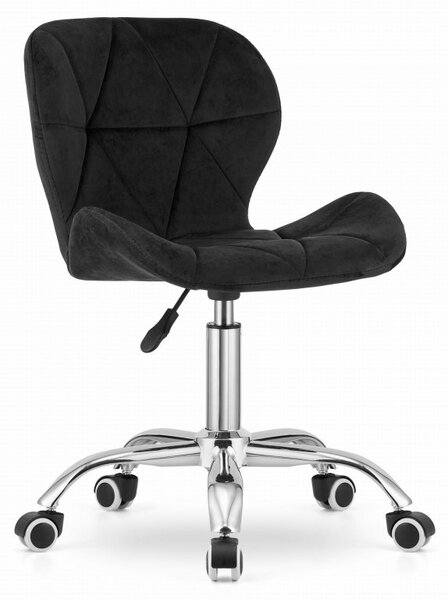 Set do pracovny ZARIMO stůl 80x40 cm dub sonoma + křeslo AVOLA VELVET černé