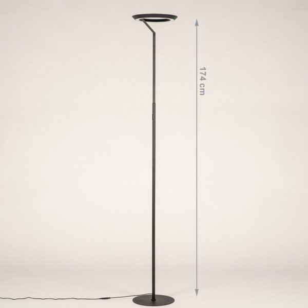 Stojací LED lampa s dotykovým stmívačem Gamma Black (LMD)