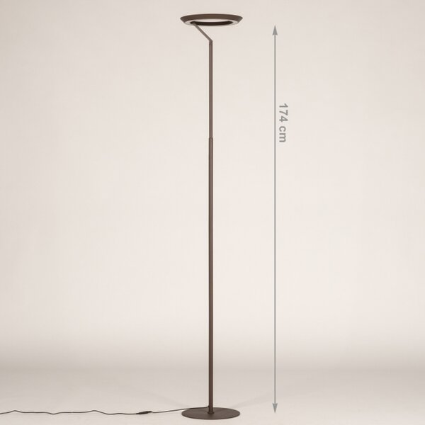 Stojací LED lampa s dotykovým stmívačem Gamma Brown (LMD)