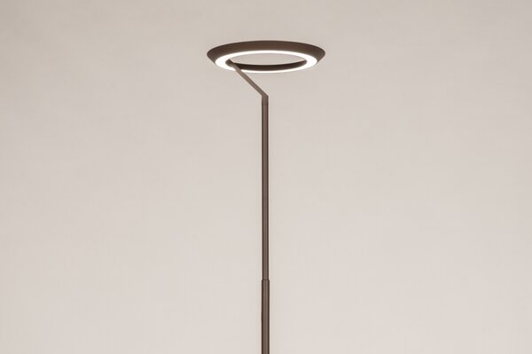 Stojací LED lampa s dotykovým stmívačem Gamma Brown (LMD)