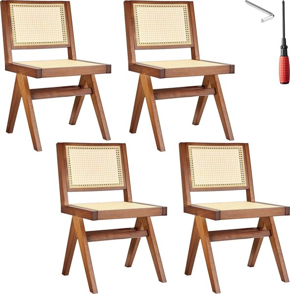Tectake® Dřevěná židle Lissy Boho style 48,5 x 53,5 x 83 cm, nosnost 120 kg