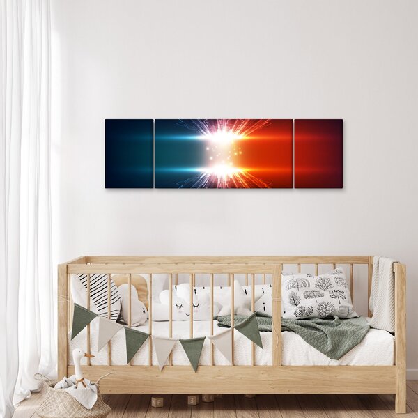 Abstraktní obraz aktivního náboje (170x50 cm)