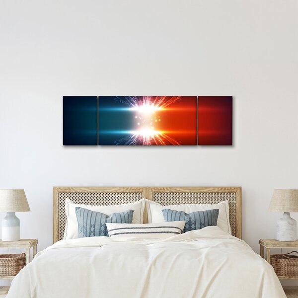 Abstraktní obraz aktivního náboje (170x50 cm)