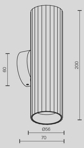 MAYTONI Nástěnné svítidlo Calipso GU10x2 10W IP 20 C106WL-02-GU10-B