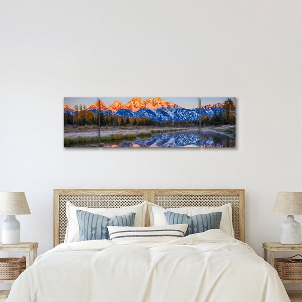 Obraz zasněžených horských štítů (170x50 cm)