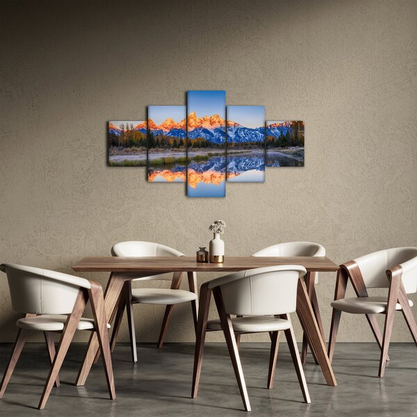 Obraz zasněžených horských štítů (125x70 cm)