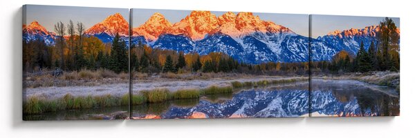 Obraz zasněžených horských štítů (170x50 cm)