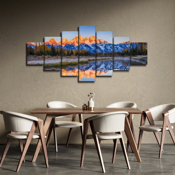 Obraz zasněžených horských štítů (210x100 cm)