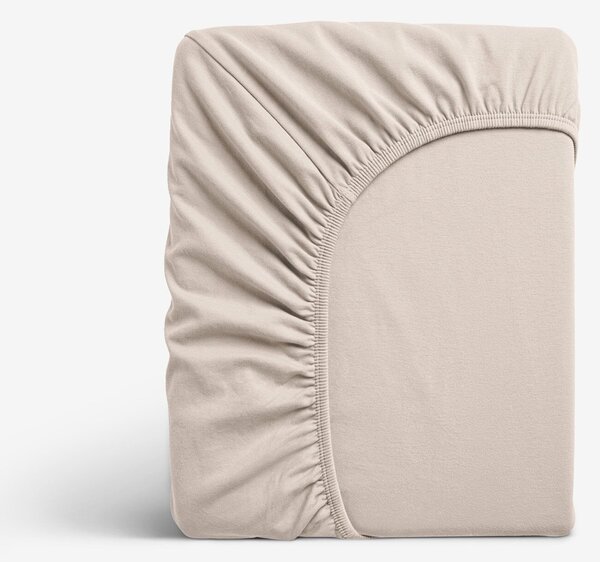 Goldea jersey elastické prostěradlo - latte 90 x 200 cm