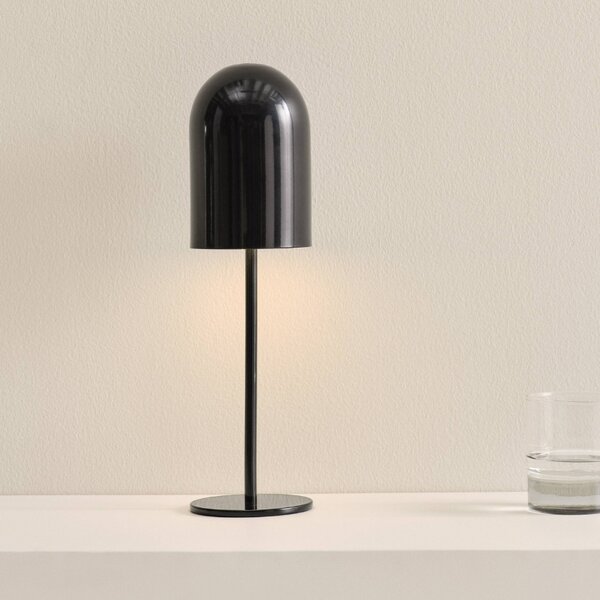 Jotex Černá kovová nabíjecí stolní LED lampa ARA