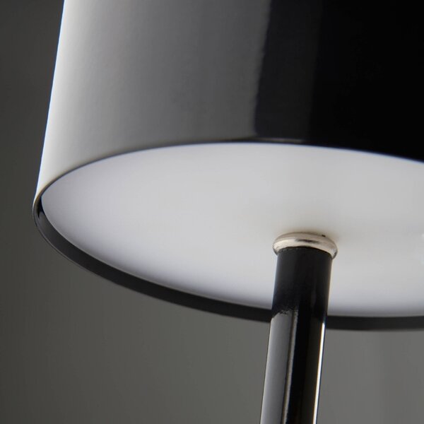 Jotex Černá kovová nabíjecí stolní LED lampa ARA