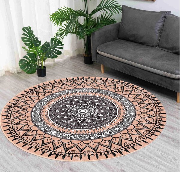 TZ Kruhový vzorovaný koberec Aztek Rozměr: 90 cm
