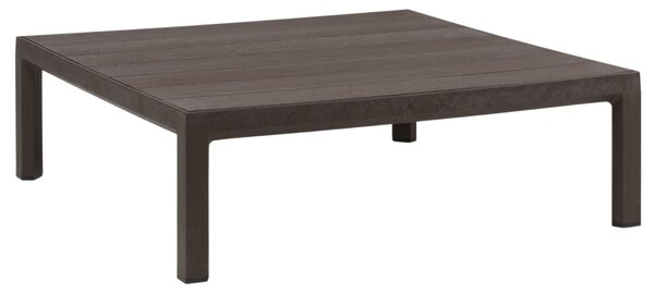 Nardi Tmavě hnědý plastový zahradní stolek Maximo Tavolino 80 x 80 cm