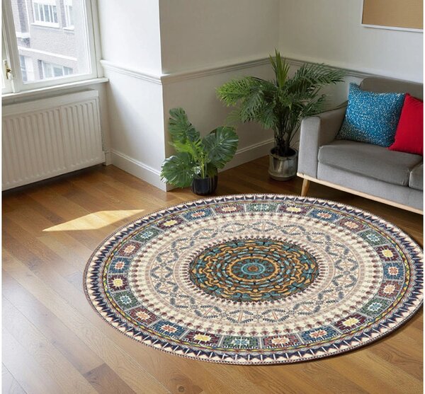 TZ Kruhový vzorovaný koberec Oriental Rozměr: 100 cm