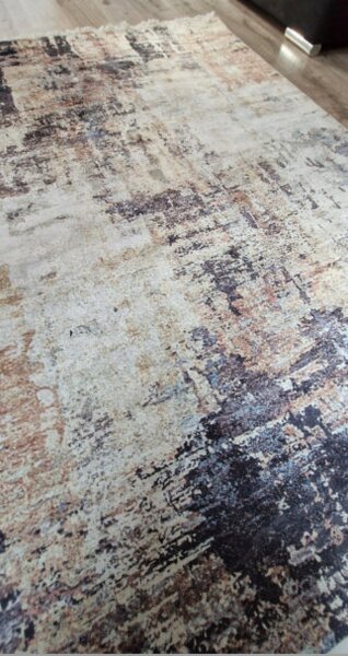 HU Šedo-béžovo-modrý moderní koberec VELVET M299 Rozměr: 50x80 cm